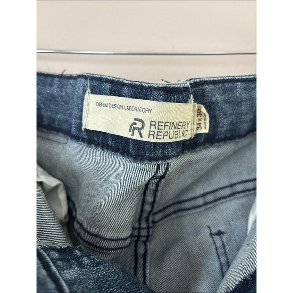 Refinery Republic Men's Ribbed Jeans, Slim Fit, 34x30, Denim, Stretch, Casual - Picture 4 of 8